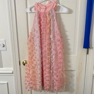 SHEIN curve ombré flower halter dress